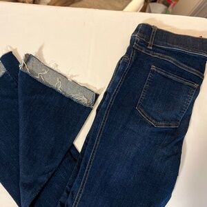 Spanx Step Hem Kick Flare Jeans, Midnight Shade. Size Medium.